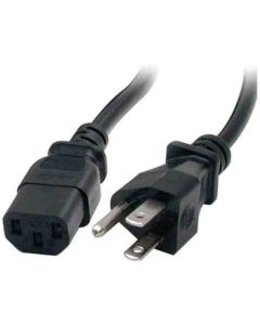 2 Pack Universal (6 Ft/2 Meters) Computer AC Power Cable IEC320 C13 3-Prong 10A 125V US