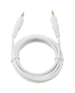 Wideskall 20 Feet 3.5mm Gold Plated Male to Male Aux Stereo Audio Cable (White)