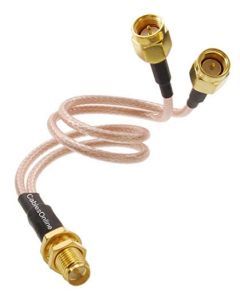 CablesOnline, 8-in RP-SMA Bulkhead Female to 2X SMA Male Gold-Plated 50 RG316 Coax Y-Splitter