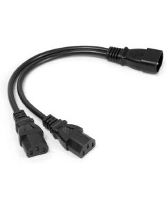 Power Cable UPS Server Y Splitter C14 to 2 x C13 Power Adapter Cable Cord