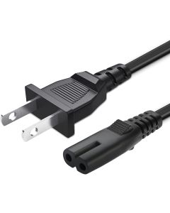 2 Prong AC Power Cord Fit for ONN. 100008734 100008736 Large Medium Party Speaker,ONN. 2.0 2.1 32" 36" 42" Roku Smart Soundbar Speakers, TCL Roku/Samsung TV Replacement Charger Charging Cable Cord