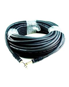 Monoprice 1/4-Inch TRS Male to Male Cable - 35 Feet - Black, 16AWG, Gold Plated - Premier Series